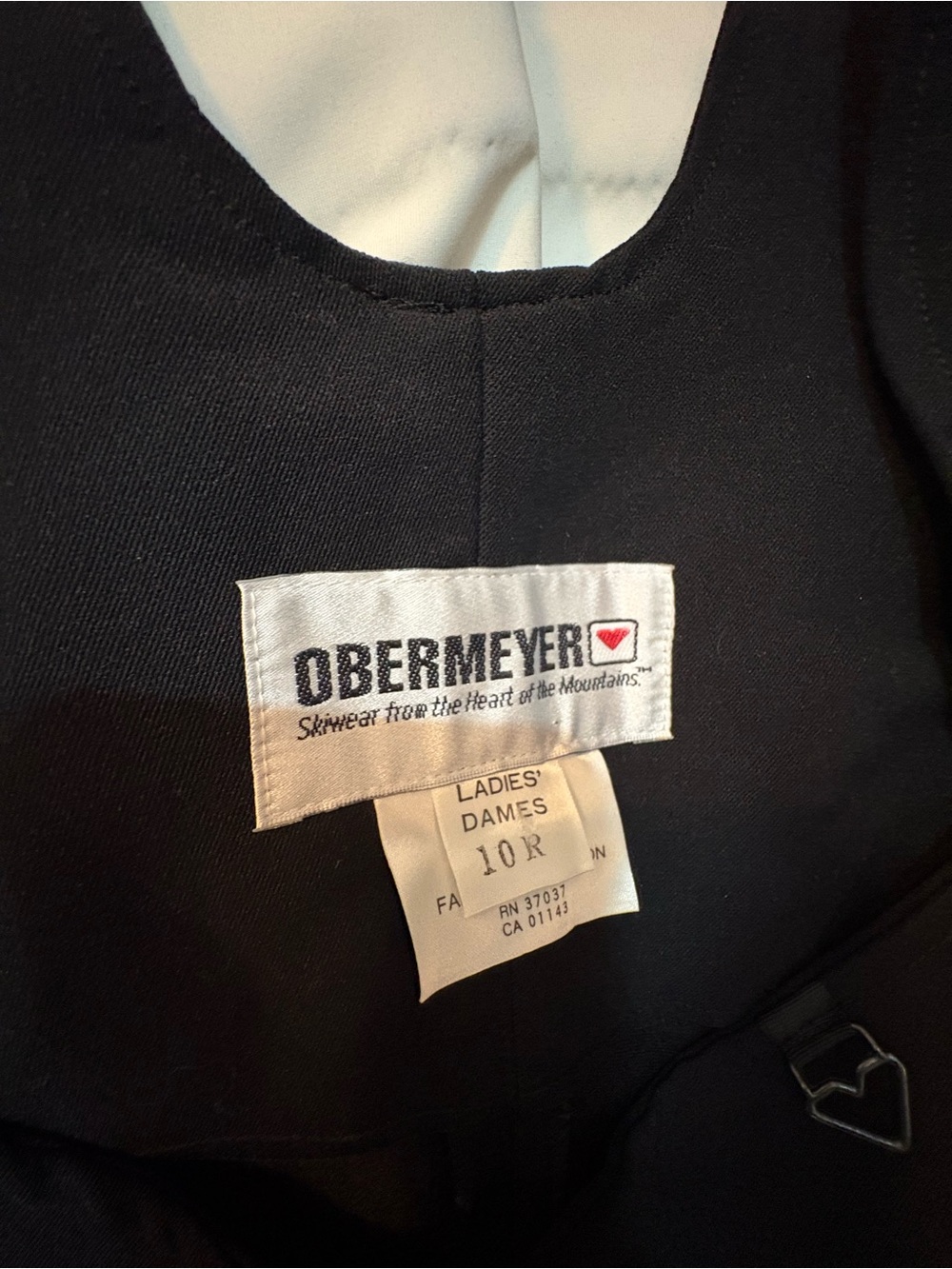 Obermeyer Black Ski Bib Overalls One Piece Snow Suit Winter Pants Women’s 10R